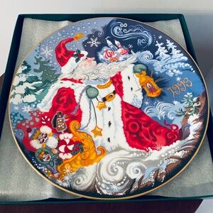 Vintage Fitz and Floyd "Father Frost" collector plate, Christmas Plate